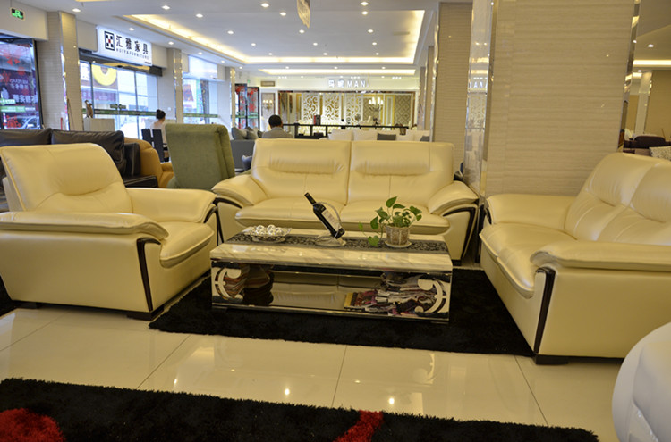 Sectionals genuine leather sofa set home furniture h5518