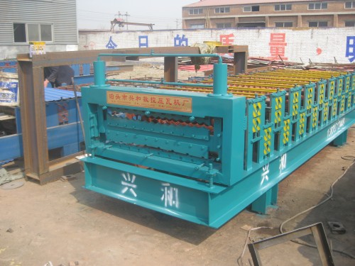 Colored Coated Double Layer Steel Wall Panel Roll Forming Machine