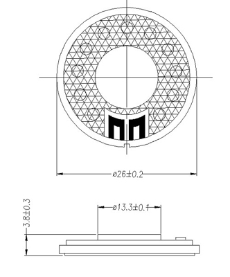 Multimedia Speaker 8ohm 0.25W Mylar speaker DXI26N－A
