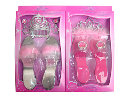 Beautiful toy set for little girls Hot sell princess set with shoes,crown,earring