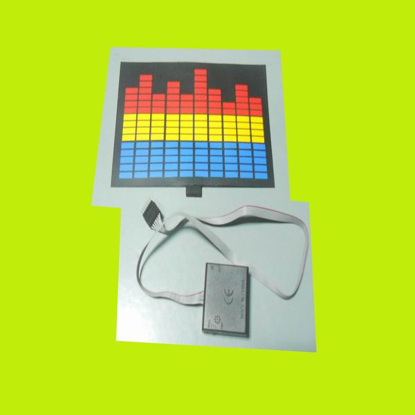 custom sound active party el t-shirt panel