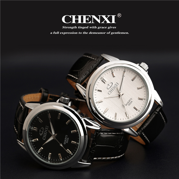 China Watch Supplier Stainless Steel Wristwatches Man Black White Classic Quartz Watch Business Man Watches