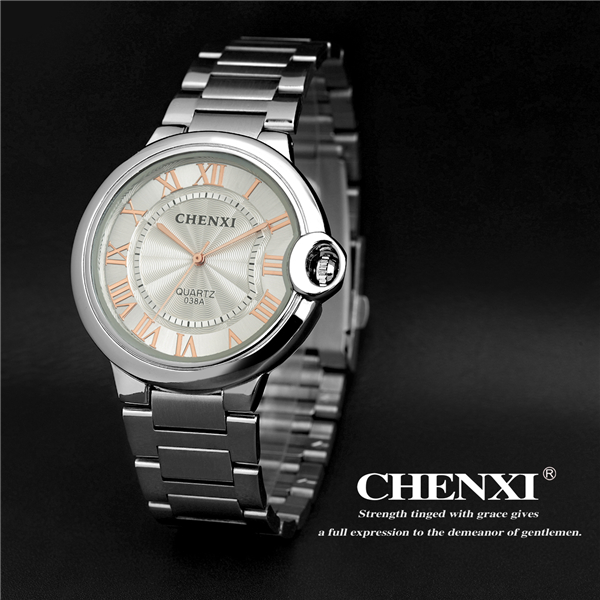 Rose Gold 038A81D Stainless Steel Watches Business Watches Men Stylish Watches Big Watch for Men