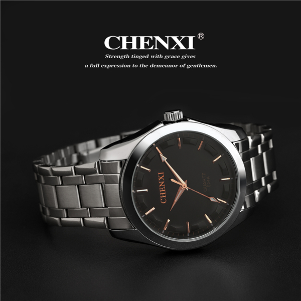 Rose Gold 024A Stainless Steel Wristwatches Men's Love Business Man Quartz Watch Wholesale China Watch Mens Watches