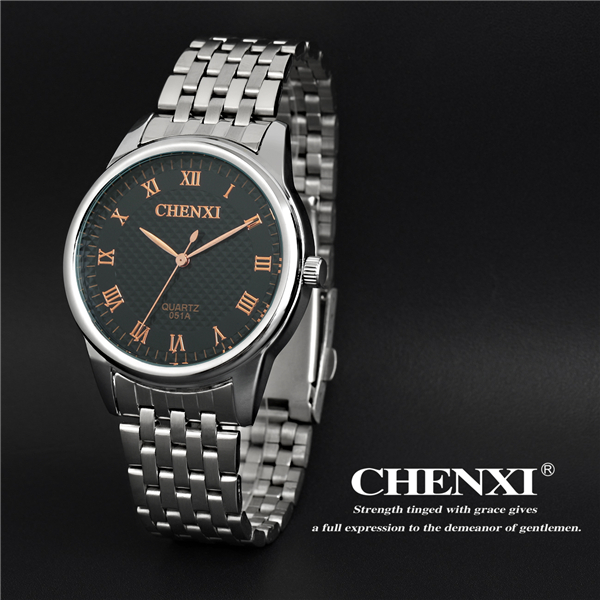 Rose Gold 051A Men Watches 2015 Wholesale Price Big Watch Couples Watch Big Watch for Men Stainless Steel Wrist Watch