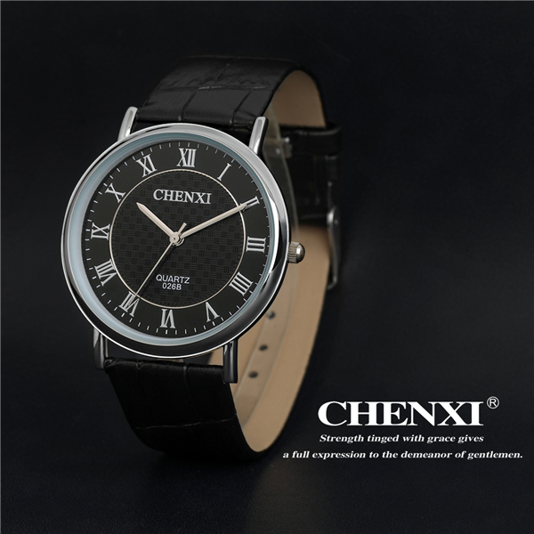 Fashion Watch Supplier in China Cheap Price Wristwatches Unisex Rose Gold Leather Watch Quartz Men Watch