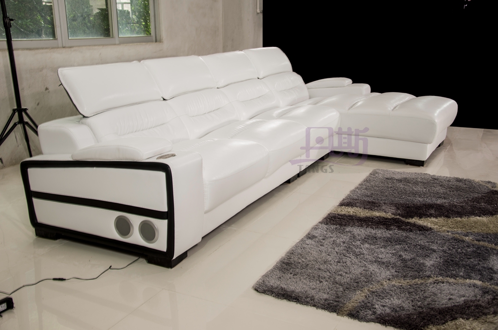 Sectionals genuine leather sofa set home furniture h5503