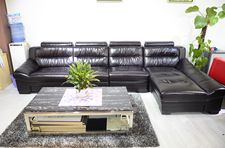 Genuine leather sofa sectional sofa home furniture h989