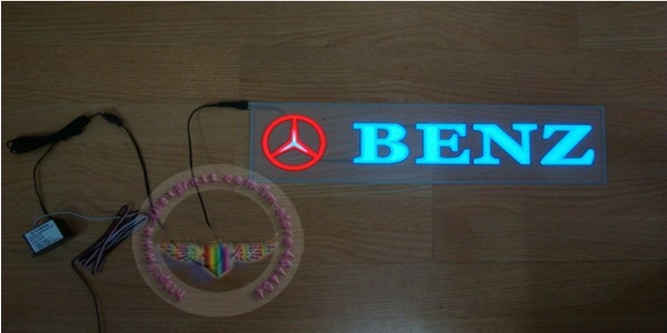 high bright flashing el car sticker/ car logo/ car badge