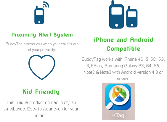 Baby care bluetooth anti lost alarm support ios and android kids anti lost tracker