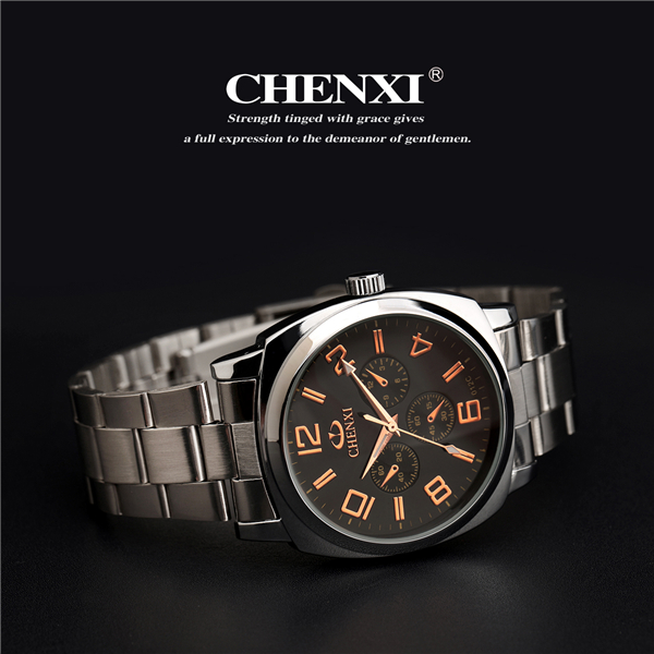 Rose Gold 012C Golden Watch Original Branding Watches Japan Movement Stainless Steel Band Men Watch