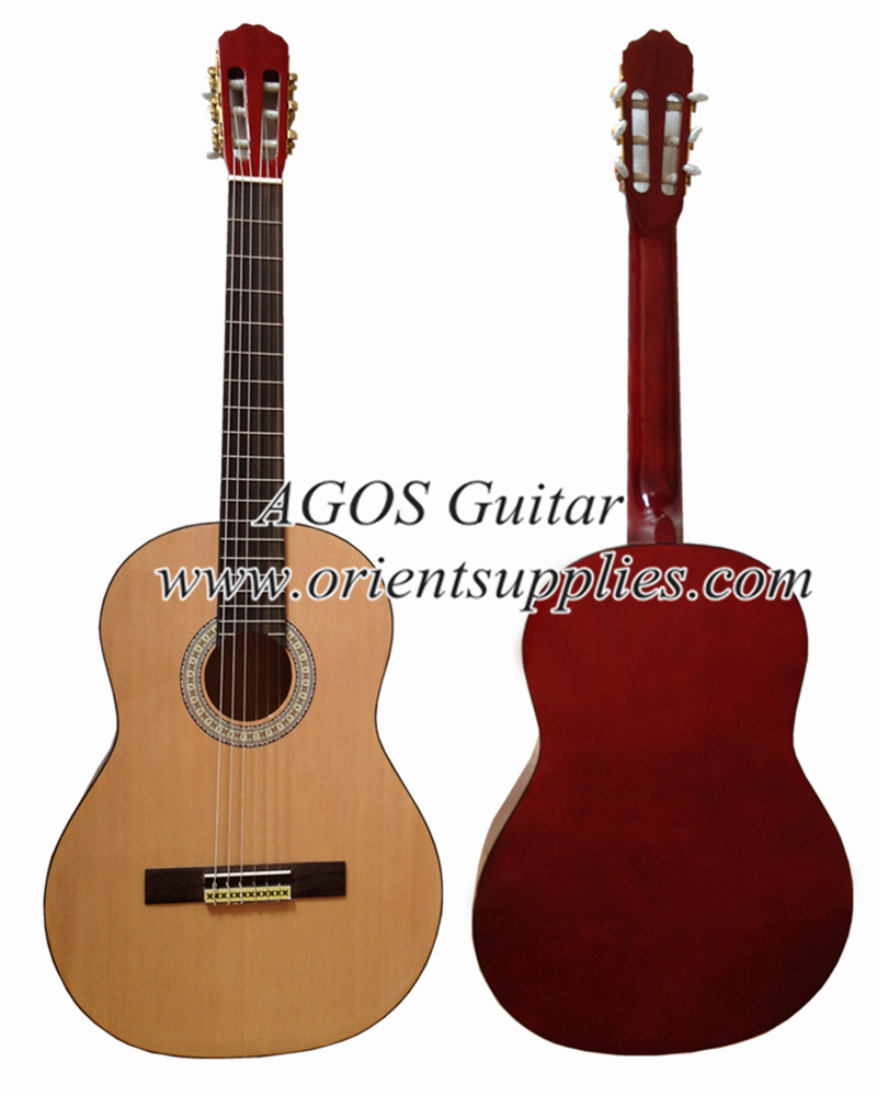 39inch Spruce plywood Classical guitar black ABS CG3920