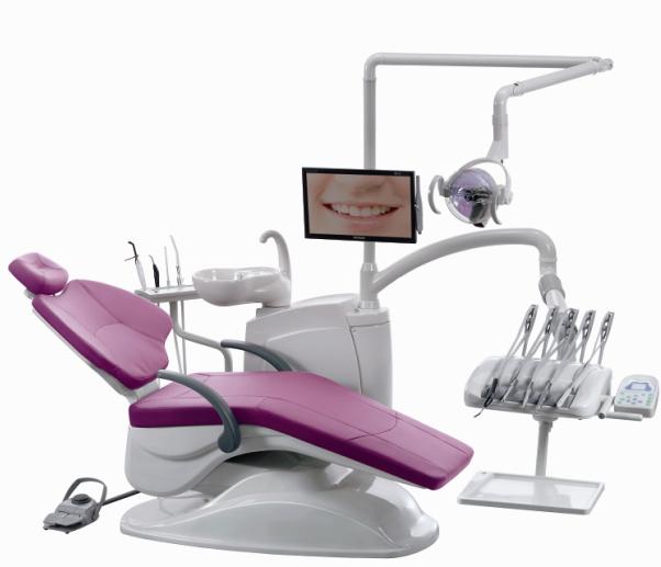 Elegant Dental Unit with Reasonable Price,3 Programs Controlled System,True Leather Cushion