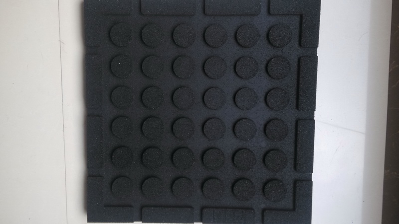 anti-slip round stud coin pattern EPDM rubber flooring brick