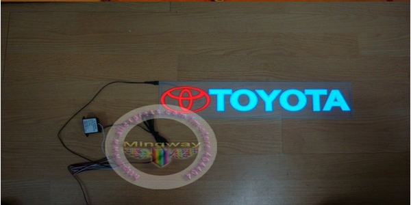high bright flashing el car sticker/ car logo/ car badge