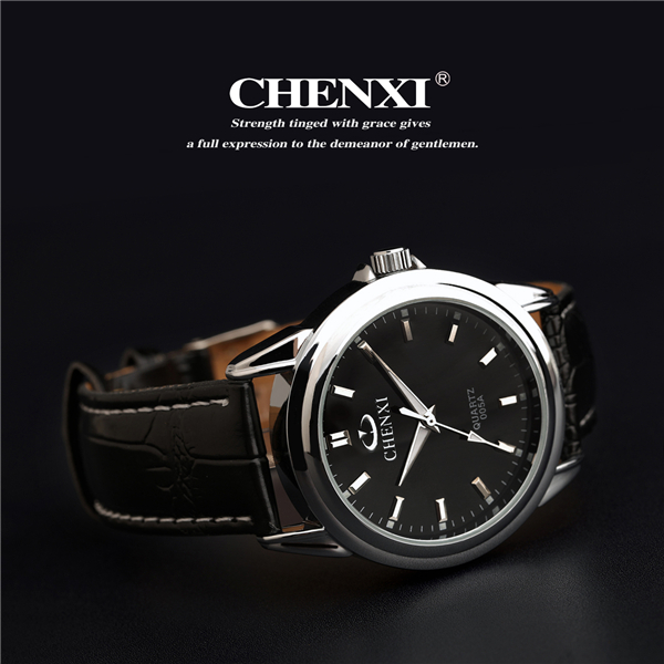 China Watch Supplier Stainless Steel Wristwatches Man Black White Classic Quartz Watch Business Man Watches