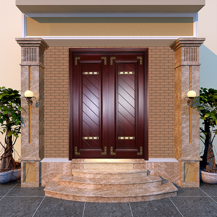 factory directly sale villa front entrance double wooden doors for sale