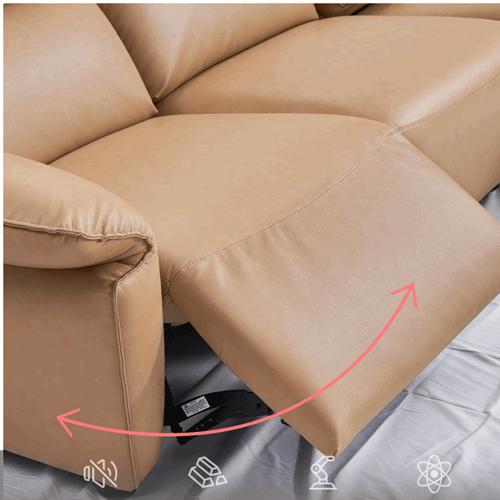 New Hidden Control Panel Function Sofa Italian Double Armrest Headrest Adjustable Combination Sofa Furniture