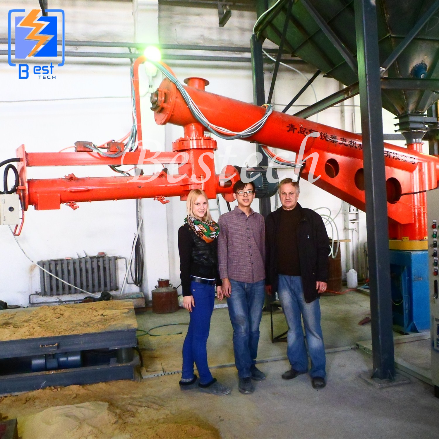 S25 series Double arm resin sand continuous mixer for mixing resin sand