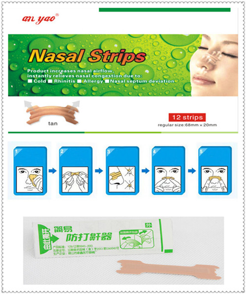 New design Natural herbal breathe right Anti-Snoring nasal Strip