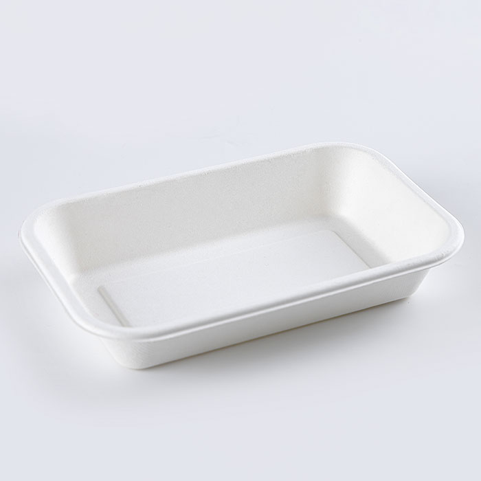 24oz Eco-friendly Disposable Biodegradable Sugarcane Bagasse Tray