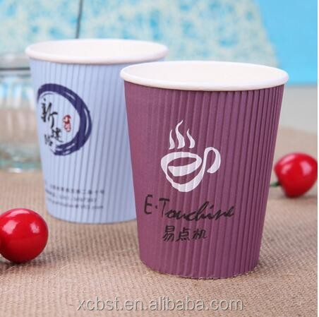 2014 7oz (200ml) disposable costa coffee paper cup ripple paper cups