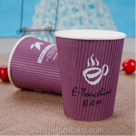 2014 7oz (200ml) disposable costa coffee paper cup ripple paper cups