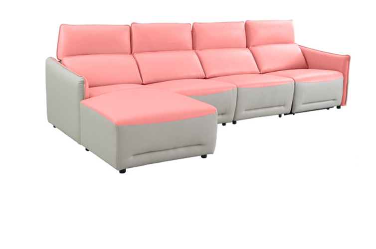 New Designer Italian Corner L-Shaped Sofa Electric Function Rear Lying Headrest Adjustable Sofa Combination