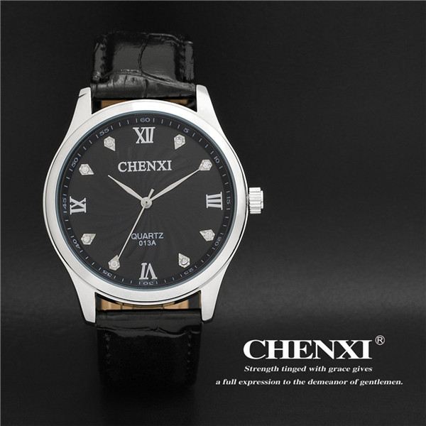 Hot Top Brand OEM Custom Logo Cow Leather Watches Cheap Stainless Steel Case Back Leather Watches Man