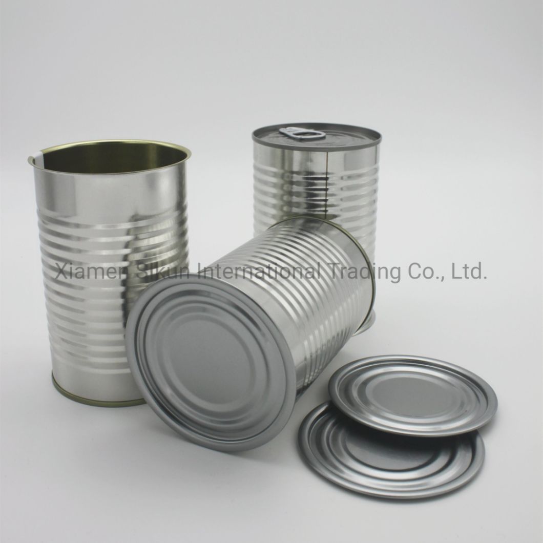 Tinplate Can Size 7116# with Easy Open Lid Gold Lacquer Coating for Packing Canned Mushroom