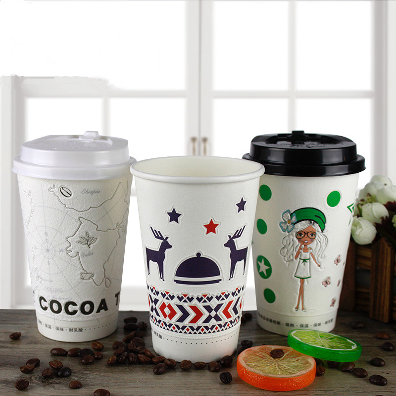Disposable cup 3D stereo laugh paper cup signature thickening custom