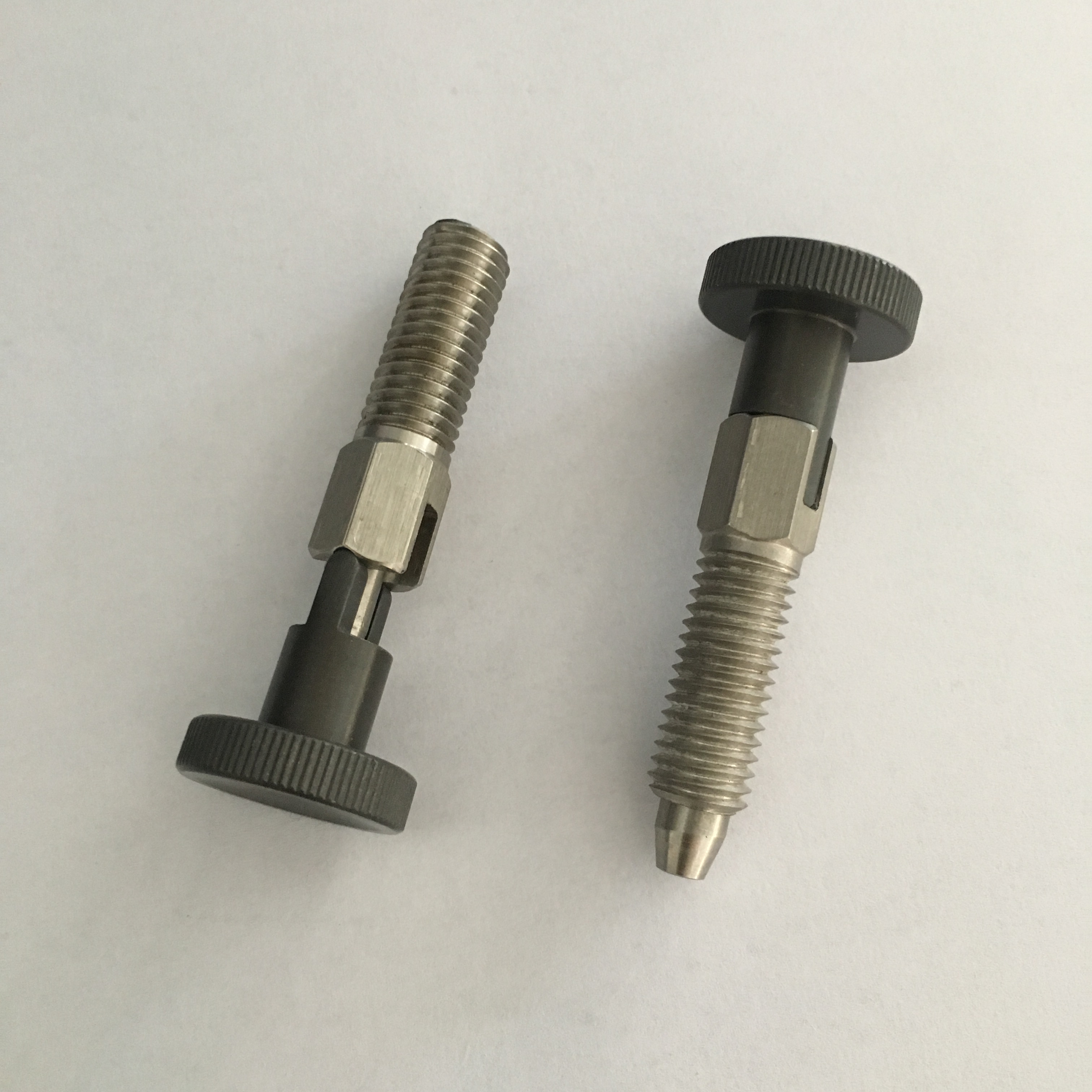 High Precision Retractable Index Plunger , Hex Collar Spring Loaded Indexing Plungers Pin