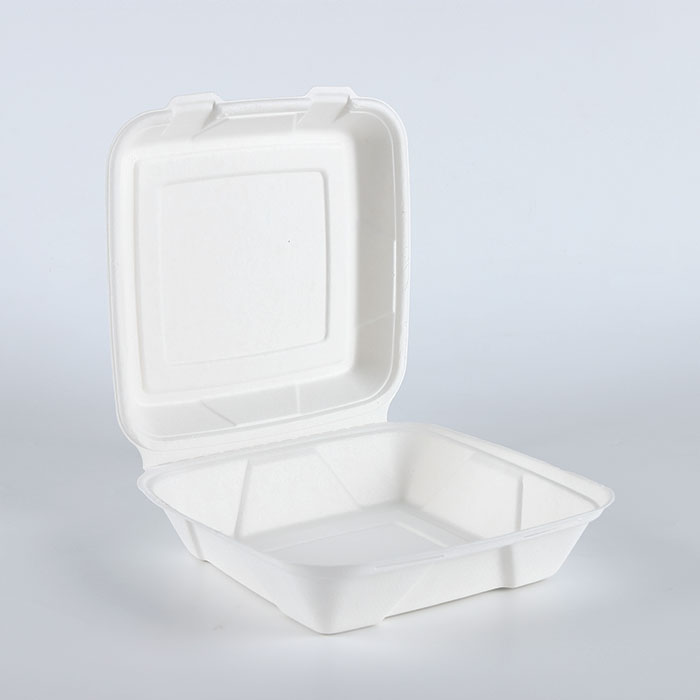 9 inch bagasse pulp takeaway fast food delivery disposable paper meal lunch box