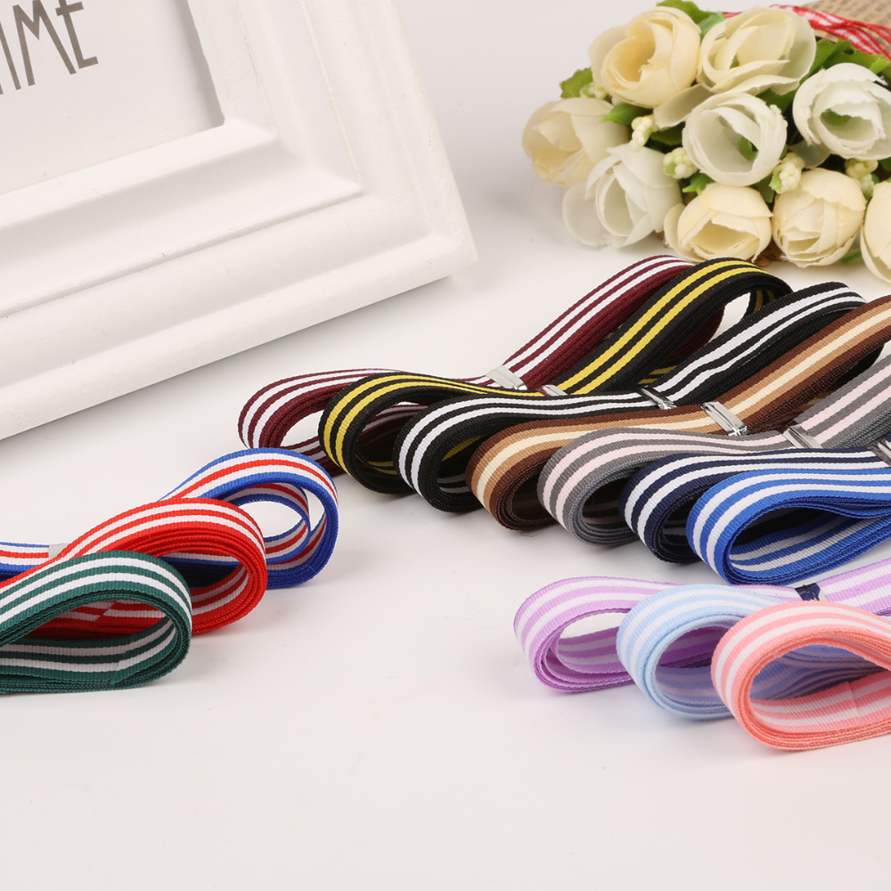 Superior Quality Polyester Wired Craft Ribbon , Red White Blue Custom Jacquard Ribbon For Clothing