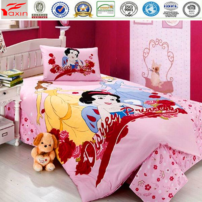 OEM brand Disney bedding sheet sets,kids Microfiber Polyester bed linen.Hello kitty Home textiles manufacturer