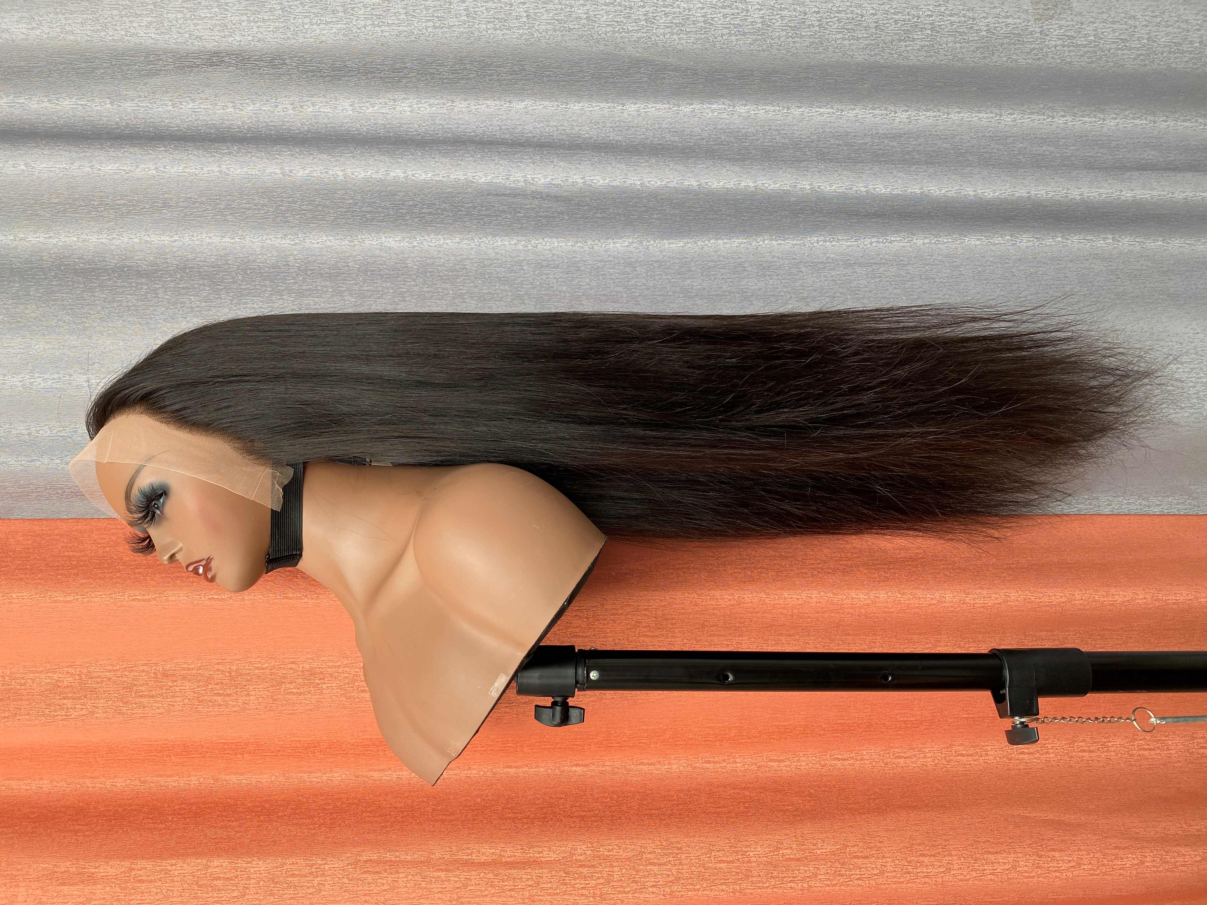 Transparent lace frontal custom wig 32 inches 180% density