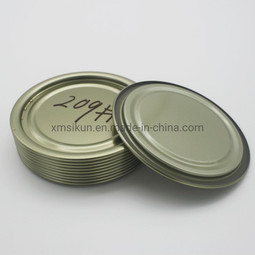 Food Grade 209# Tinplate End Easy Open Lid for Tin Can