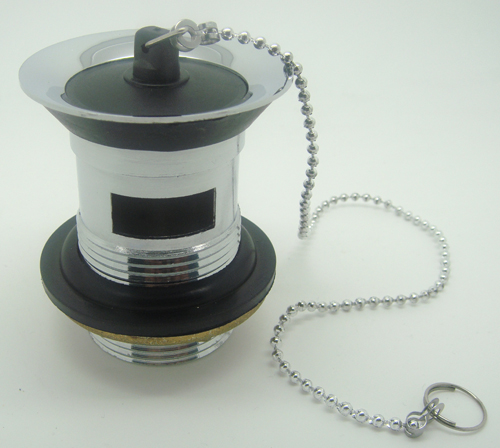 G1-1/4" Basin waste with plug with chain