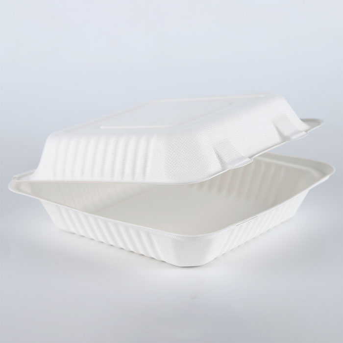 Best selling eco-friendly Water and oil proof Bagasse clamshell paper tableware