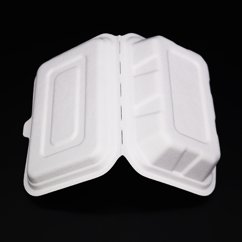 500-650-800-1000ml Biodegradable Disposable Sugarcane Bagasse Lunch Box with lid