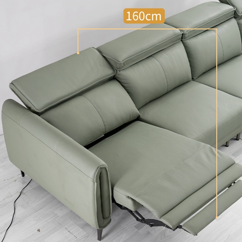 New Three-Seat Leather Sofa Villa Living Room Large-Sized Italian Minimalist Style Functional Sofa Combination