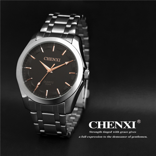 Rose Gold 024A Stainless Steel Wristwatches Men's Love Business Man Quartz Watch Wholesale China Watch Mens Watches