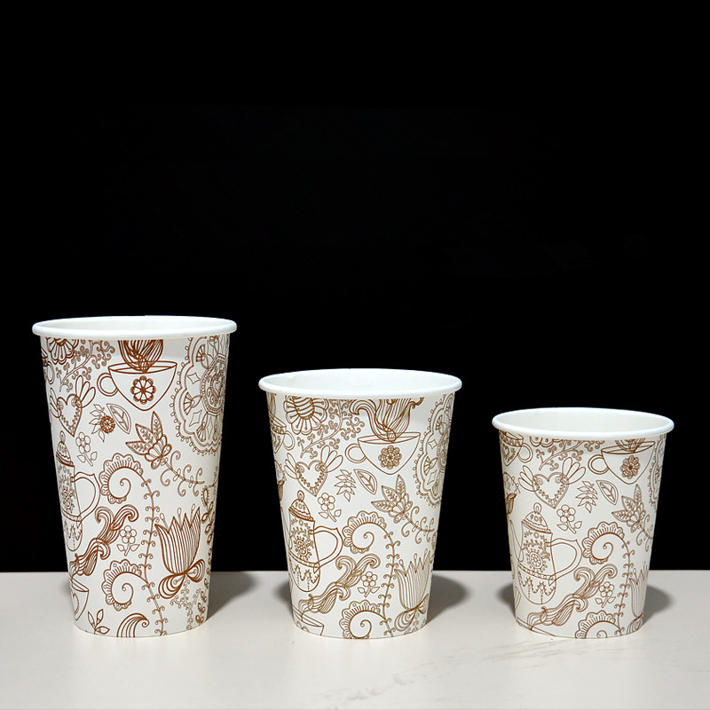 Different size high quality solid reputation paper coffee cup with lids