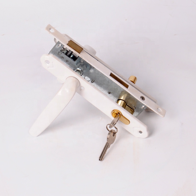 China factory wholesale price aluminum plastic door lock plastic steel door lock handle lock