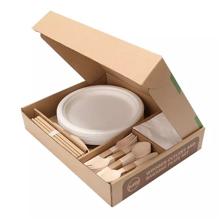 9" 9  compostable  biodegra bagasse lunch box sugarcane food container