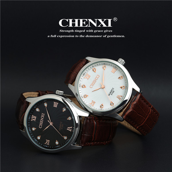L013AG Gold Watches Quartz Stainless Steel Case Pointer Analog Watch Black Wine Top Quality Genuine Leather Watches Man