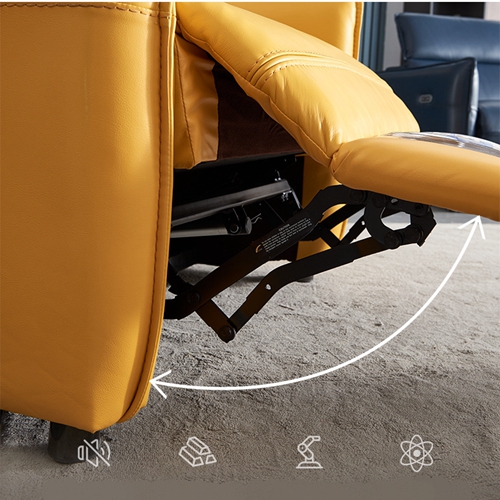 Italian-Style Sofa Electric Multi-Function Modern Combination Furniture Luxury Three-Seat In-Line Sofa Combination