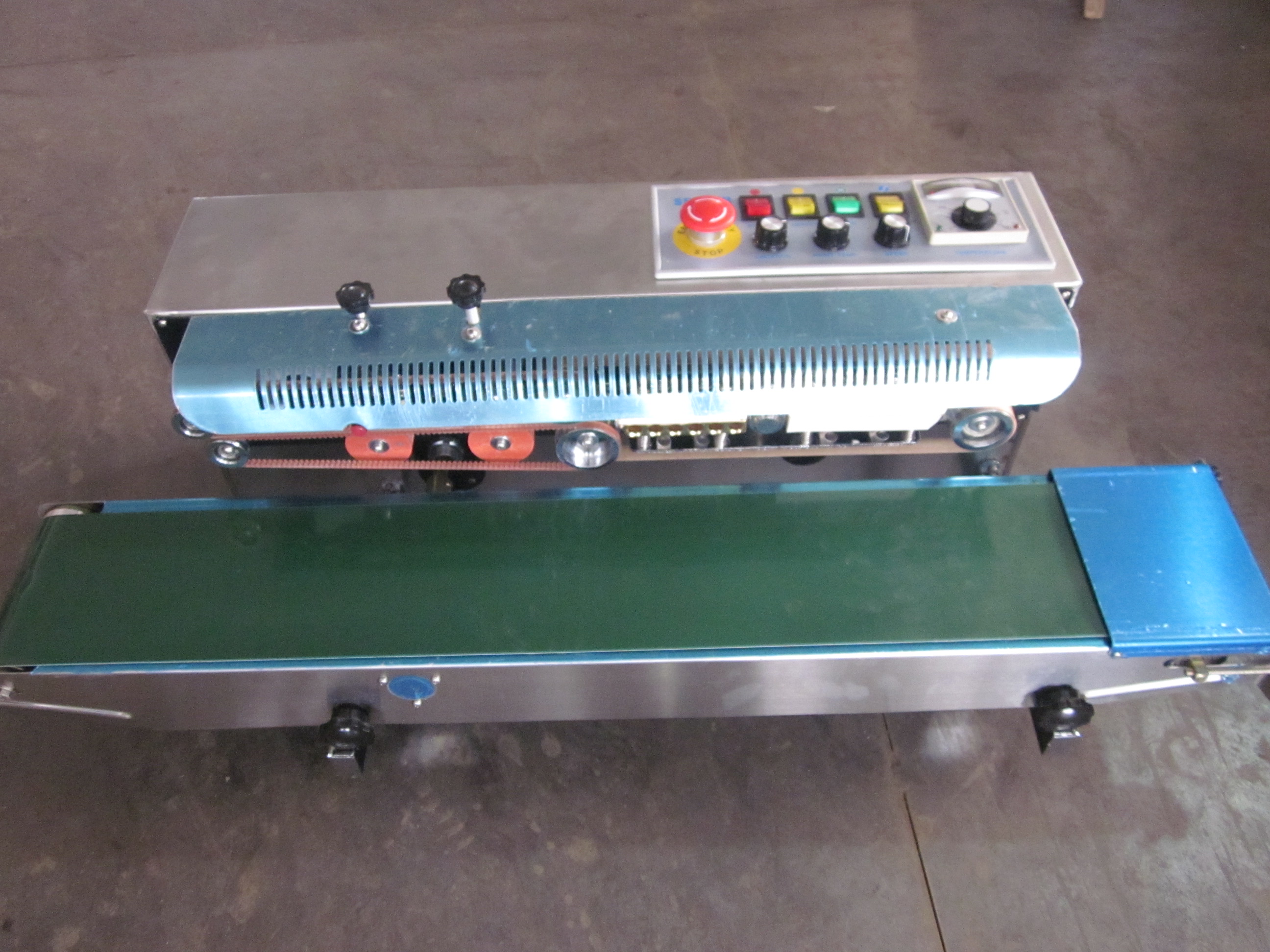 FRD-1000 New Condition continuous bag sealing machine and Electric Driven Type plastic bag sealer