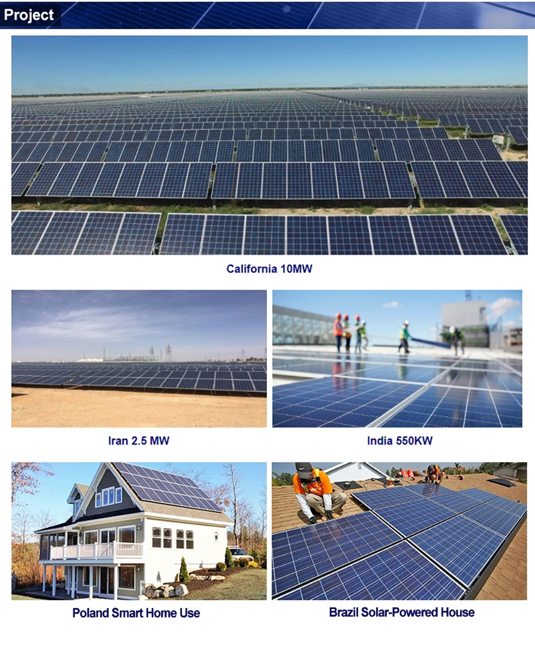 Hot Sale Solar Energy 480W Monocrystalline Solar Panel for Solar Power System