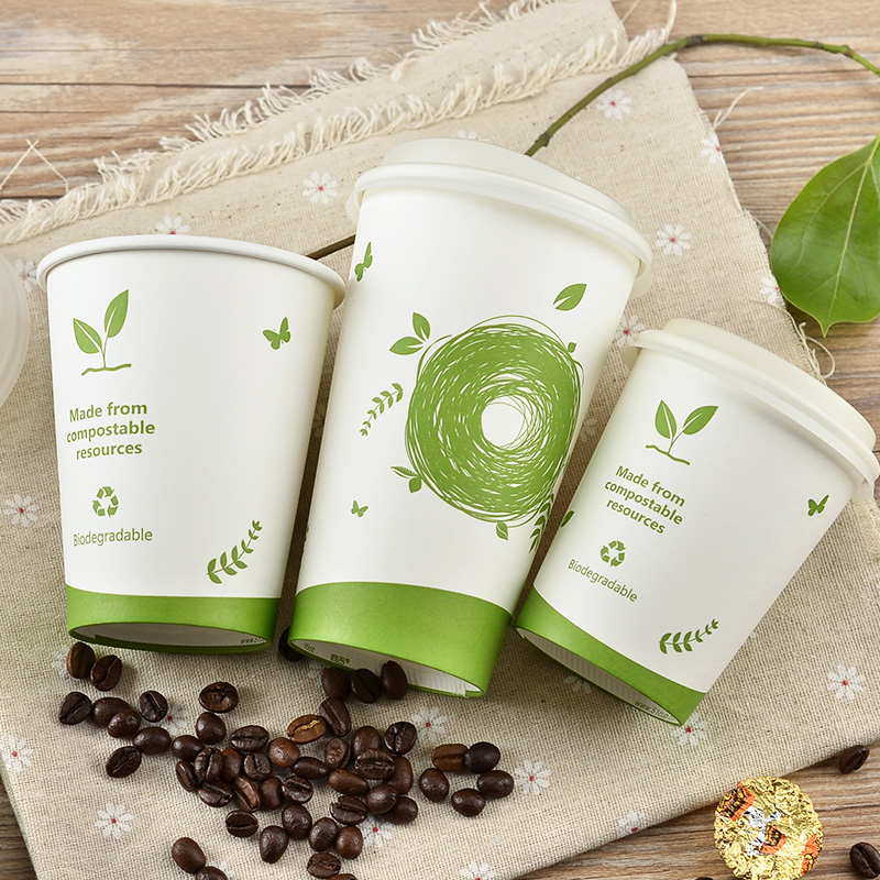 The original design of disposable paper cups ecological paper PLA film